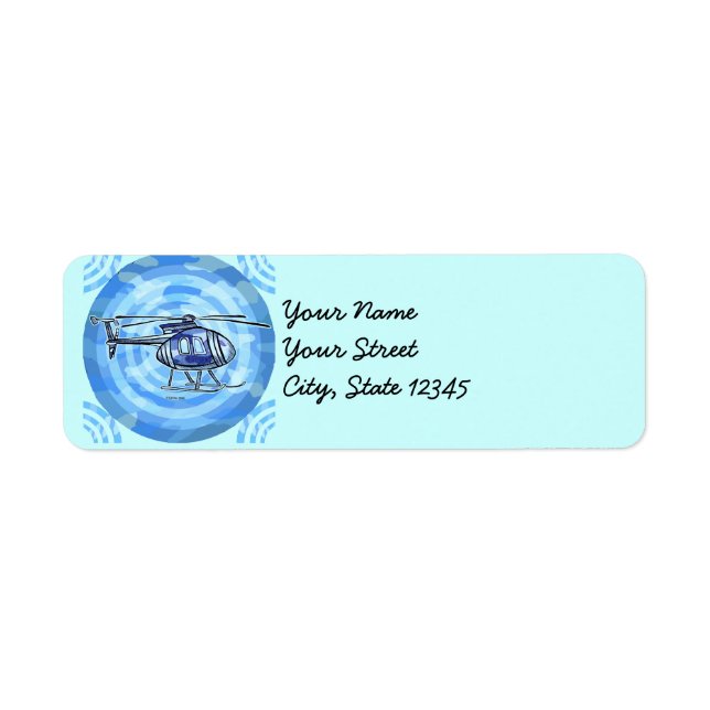 Helicopter Sky Chopper address Label Return Address Label (Front)