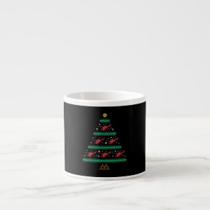 Helicopter Ugly Christmas Pilot Xmas Tree Gift Espresso Cup