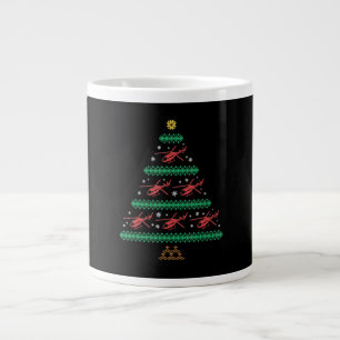 Helicopter Ugly Christmas Pilot Xmas Tree Gift Large Coffee Mug