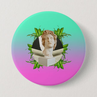 Helios and Leaves 7.5 Cm Round Badge