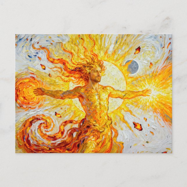 Helios God of the Sun from Greek Mythology Postcard (Front)
