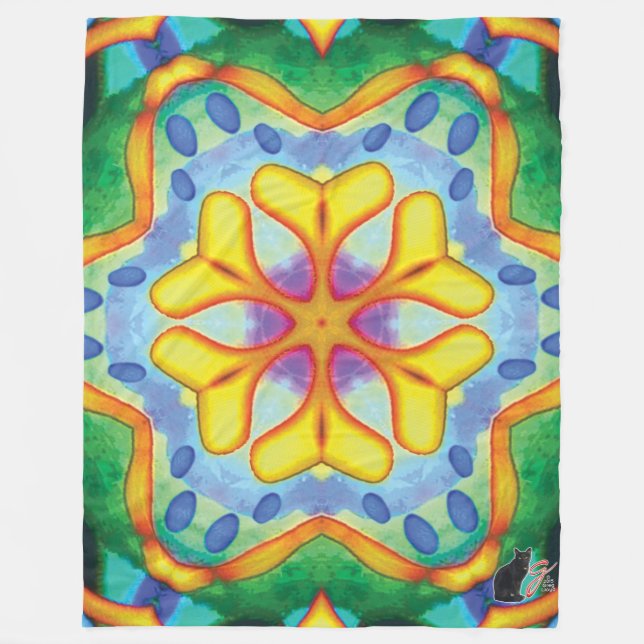 Helios Kaleidoscope Fleece Blanket (Front)