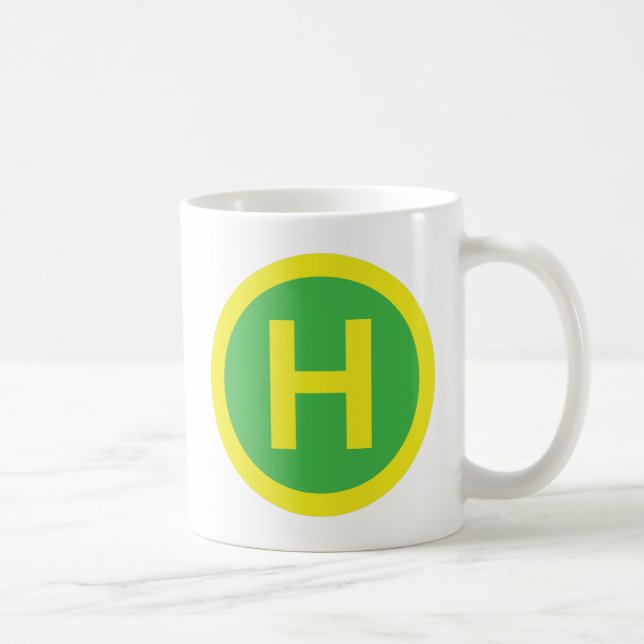 Helipad Sign Coffee Mug (Right)