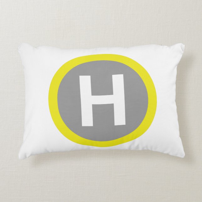 Helipad Sign Decorative Cushion (Front)