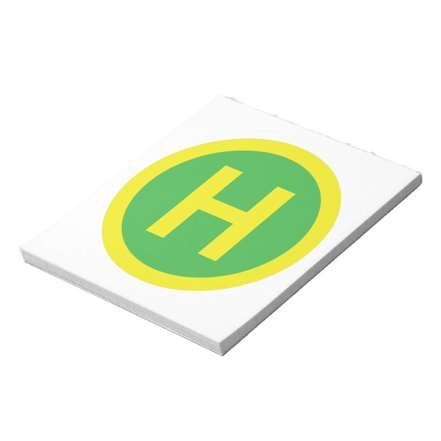 Helipad Sign Notepad (Rotated)