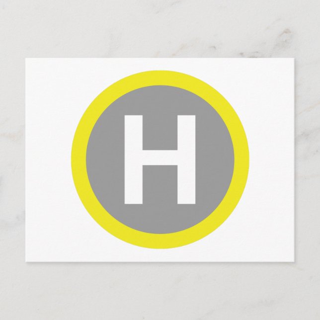 Helipad Sign Postcard (Front)