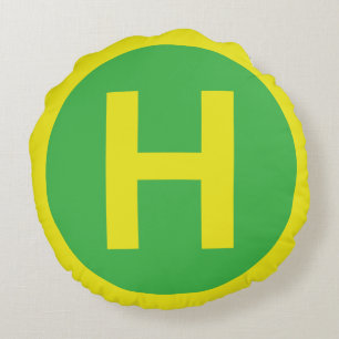 Helipad Sign Round Cushion