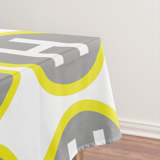 Helipad Sign Tablecloth (In Situ)