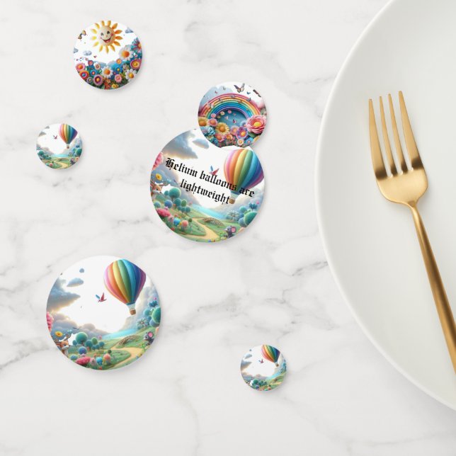 Helium balloons are lightweight confetti (Group)