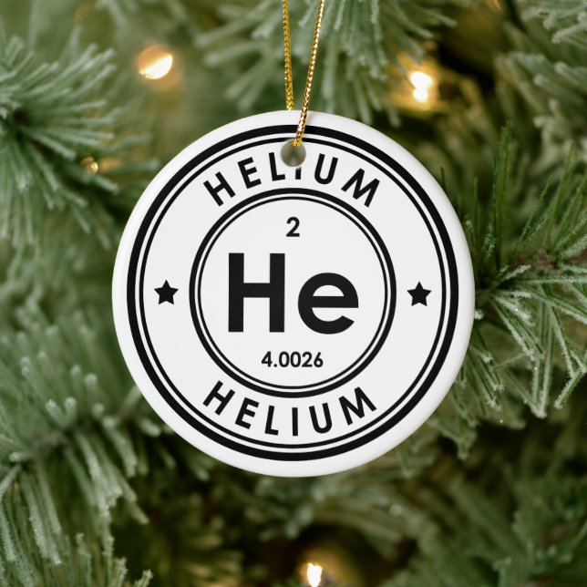 Helium Element Ceramic Ornament (Tree)