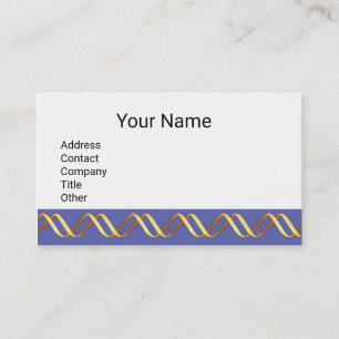 HELIX BIOTECH GOLD CADUCEUS Medical Blue White Business Card