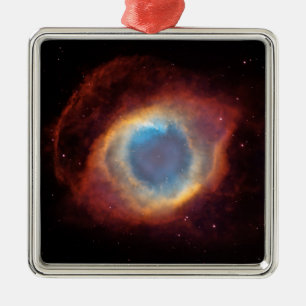 Helix Nebula Celestial Photo Metal Ornament