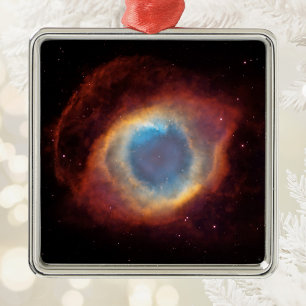 Helix Nebula Celestial Photo Metal Ornament