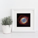 Helix Nebula Celestial Photo Poster<br><div class="desc">Adjust the dimensions of this square poster to match your frame size. The image is of the Helix Nebula thanks to NASA's Hubble program. Add your own motivational quote. Create your own astronomy theme customized poster.</div>