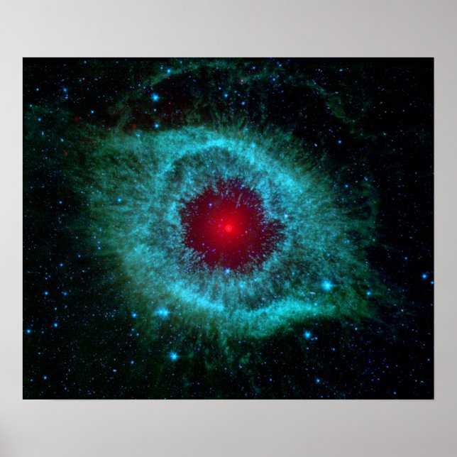 Helix Nebula Infrared Spitzer Poster (Front)