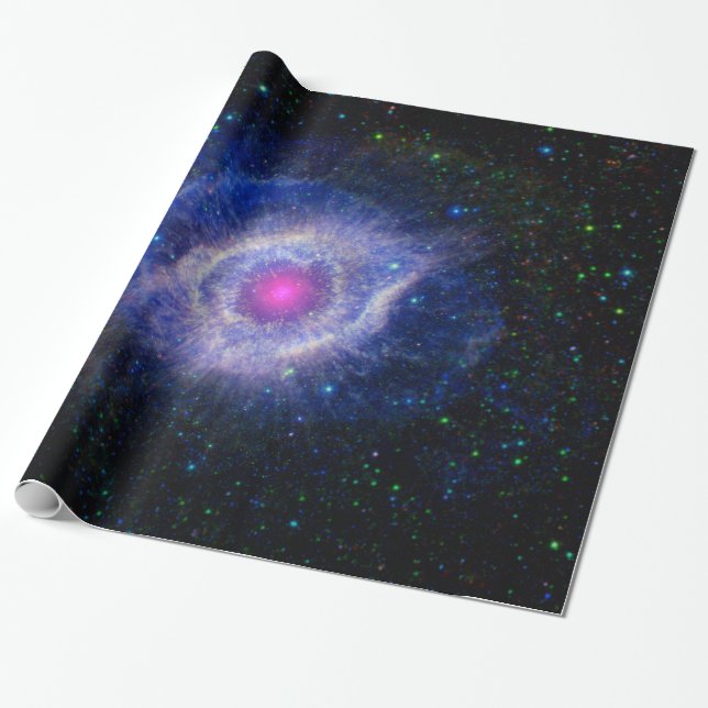 Helix Nebula NASA Space Astronomy Purple Wrapping Paper (Unrolled)