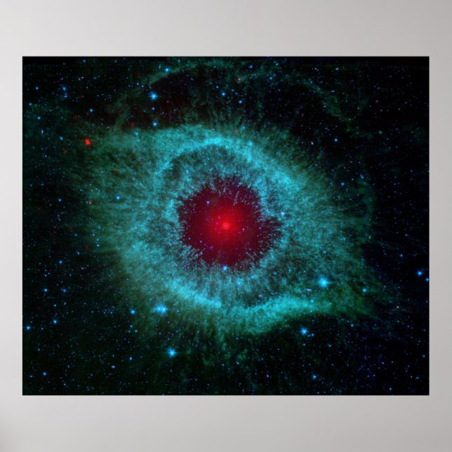 Helix Nebula or NGC 7293, Planetary Nebula,  ZGOA Poster (Front)