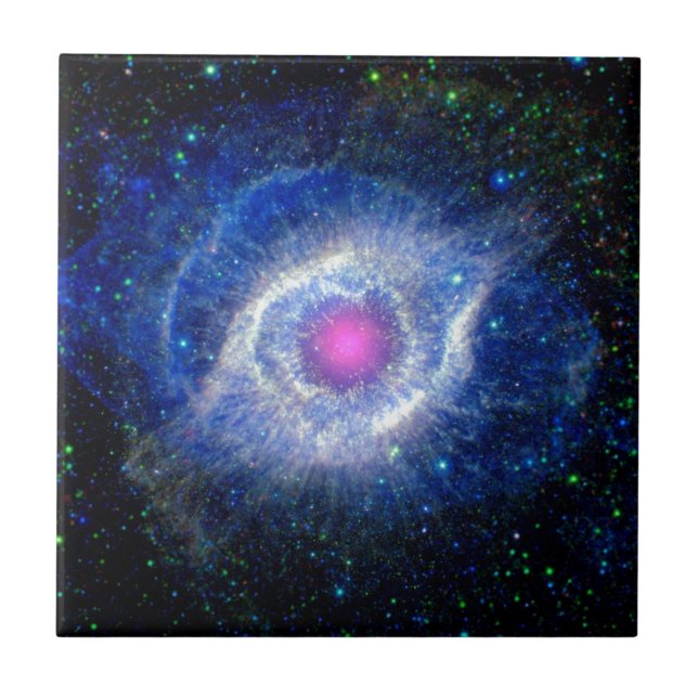 Helix Nebula Ultraviolet Eye of God Space Photo Ceramic Tile (Front)