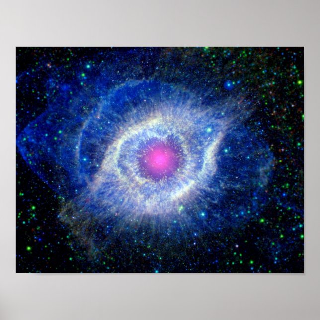Helix Nebula Ultraviolet Eye of God Space Photo Poster (Front)