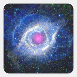 Helix Nebula Ultraviolet Eye of God Space Photo Square Sticker