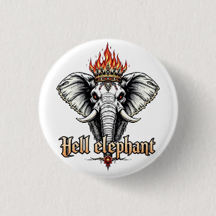 Hell Elephant 3 Cm Round Badge
