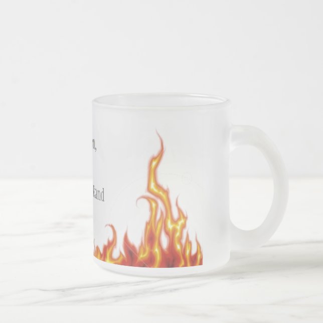 Hell Frosted Glass Coffee Mug (Right)
