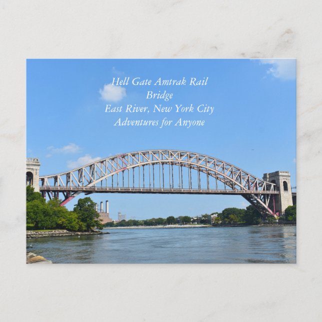 Hell Gate Rail Bridge New York Postcard (Front)