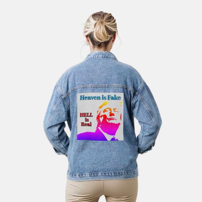 Hell Is Real Denim Jacket (Model)