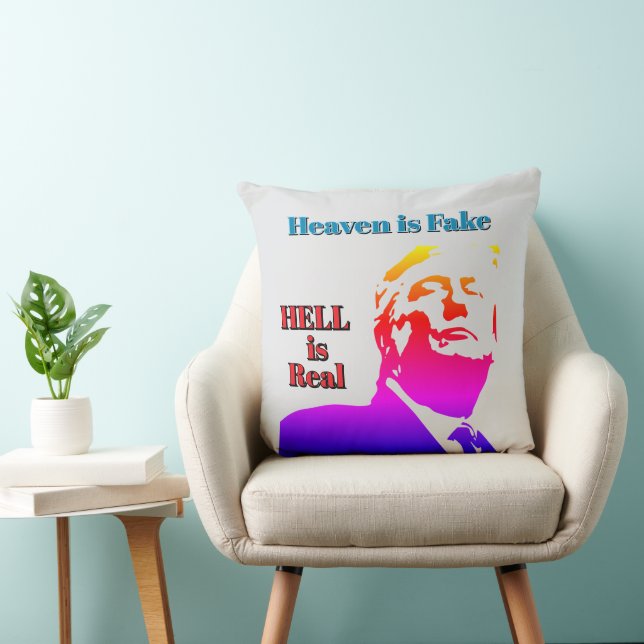 Hell Is Real Throw Pillow (Chair)