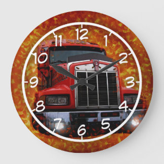 Hell of a Truck Large Clock
