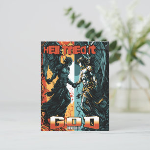 Hell Tried It God Denied It Christian Faith Postcard