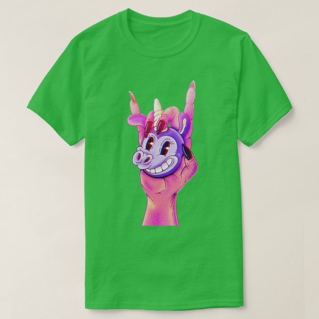 Hell Unicorn Hand  T-Shirt (Design Front)