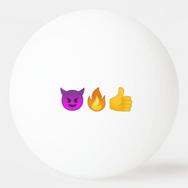 Hell Yeah! Emoji 3-Star Ping Pong Ball (Front)