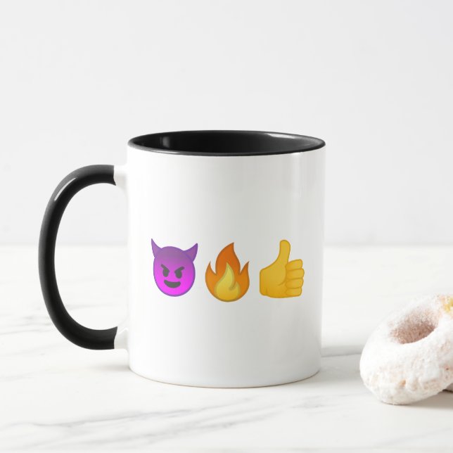 Hell Yeah! | Personalised Emoji Coffee Mug (With Donut)