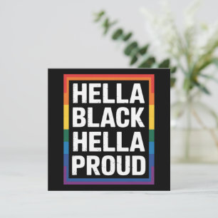 Hella Black Hella Proud African American Gay Pride Invitation