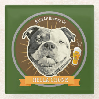 Hella Chonk Beer Label Coaster