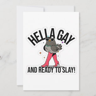 Hella Gay and Ready to Slay Funny LGBTQ  Invitation