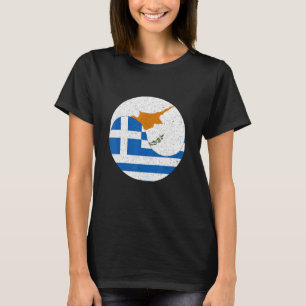 Hellas Cyprus Flags Tee, half Greek half Cypriot f T-Shirt