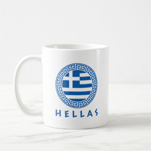 Hellas Flag Of Greece Coffee Mug