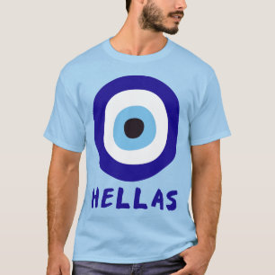 Hellas Greek Evil Eye Men's Blue T-Shirt