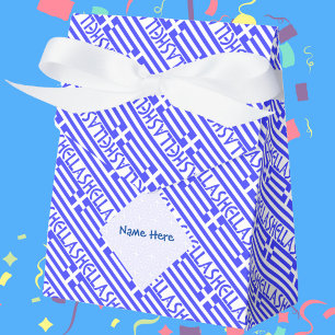 Hellas Greek Flag Tiled Blue Personalisation Favour Box