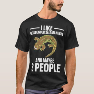 Hellbender Salamander Funny Amphibian Biologist T-Shirt