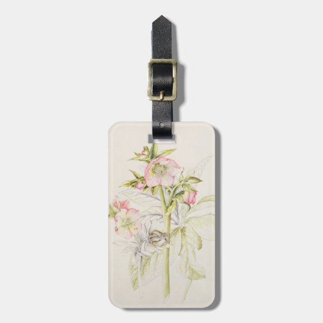 Hellebores Luggage Tag (Front Vertical)