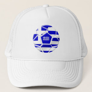 Hellenic Soccer football fans Greek flag gifts Trucker Hat