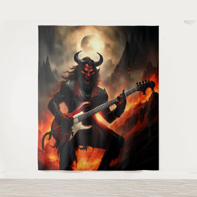Hellfire Band Bass Tapestry (Front)