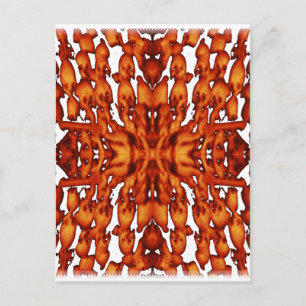 Hellfire Skulls Abstract Postcard