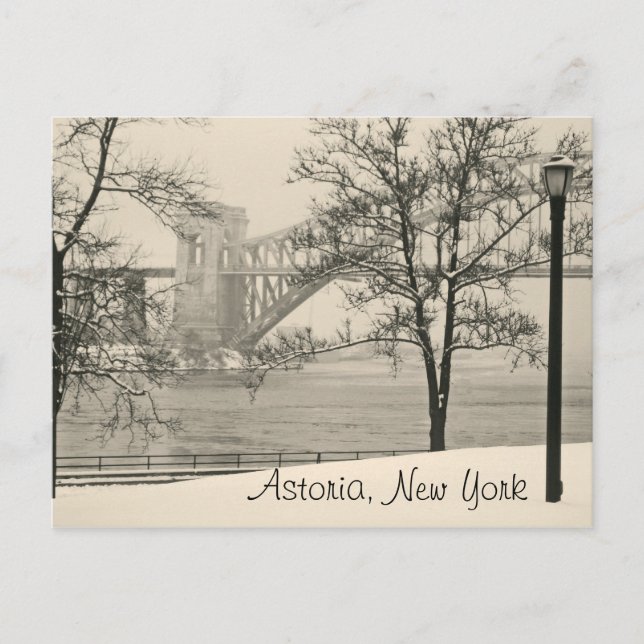 Hellgate Bridge, Astoria New York Postcard (Front)