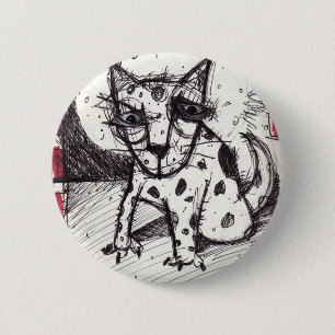 hellhound 6 cm round badge
