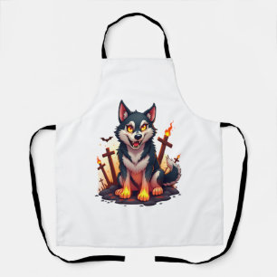 Hellhound Husky Dog Apron