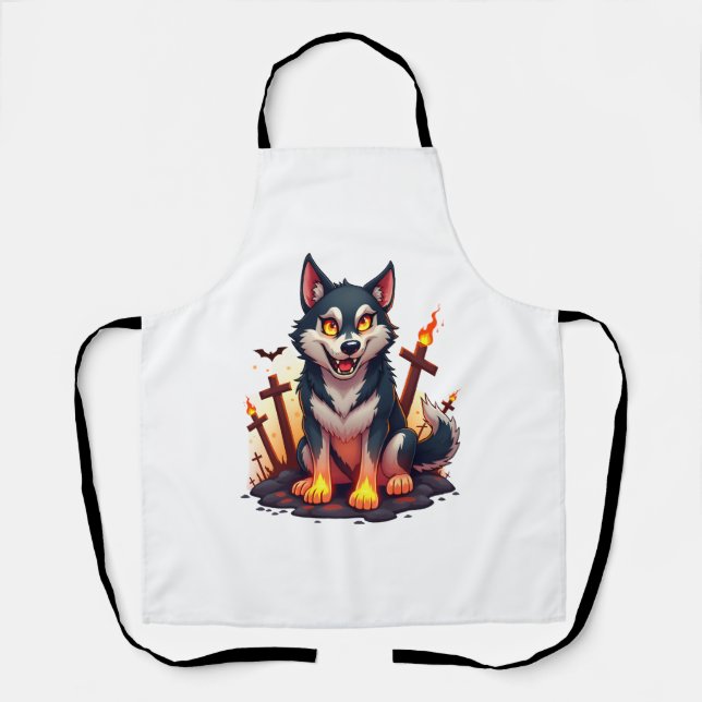 Hellhound Husky Dog Apron (Front)